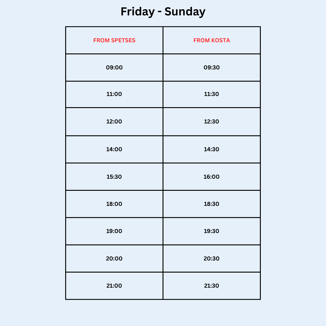 Schedule Table